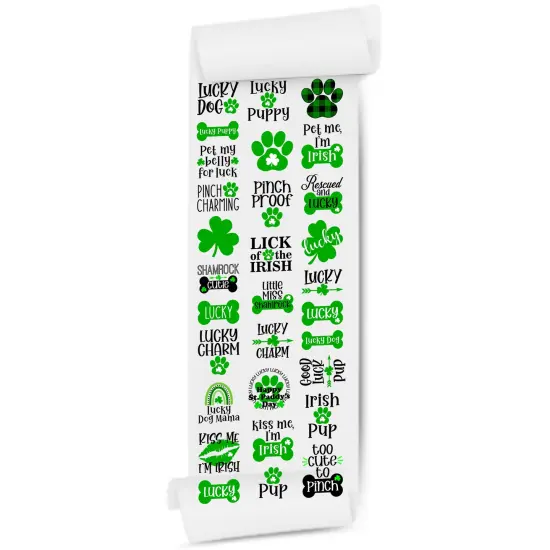 Lucky Puppy St. Patrick's Day DTF Transfer 22x60 Direct-to-Film Gang Sheets {2}