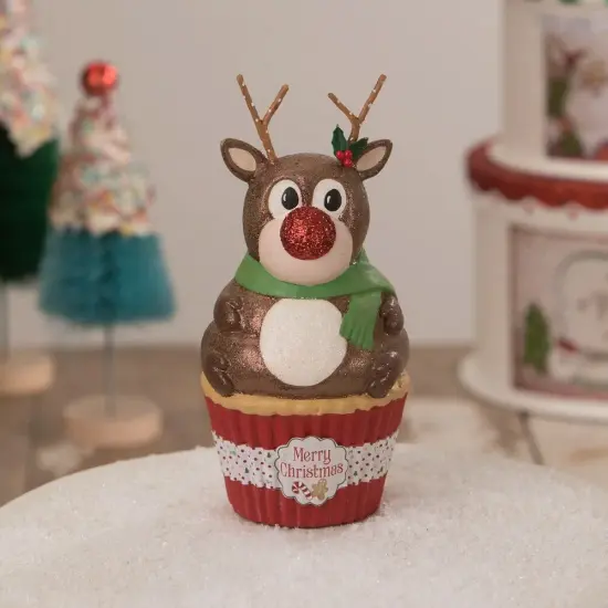 Rudolph Cupcake Container 6.5" {3}