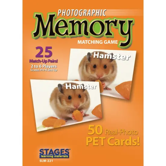 Pets Photographic Memory Matching Game, Pack of 3 {4}