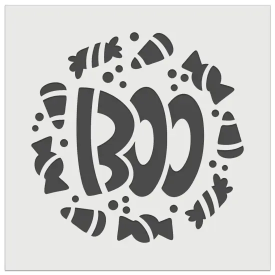 Boo Halloween Candy Wall Cookie DIY Craft Reusable Stencil {7}