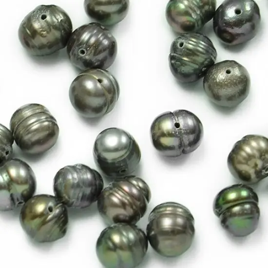 6 Packs of Freshwater Pearl Beads - Gray - 6-7mm - 8" Strand {1}