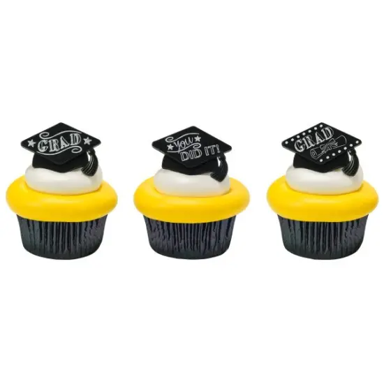 Graduation You Did it Grad Assortment Cupcake Cake Pics - set of 12 {1}