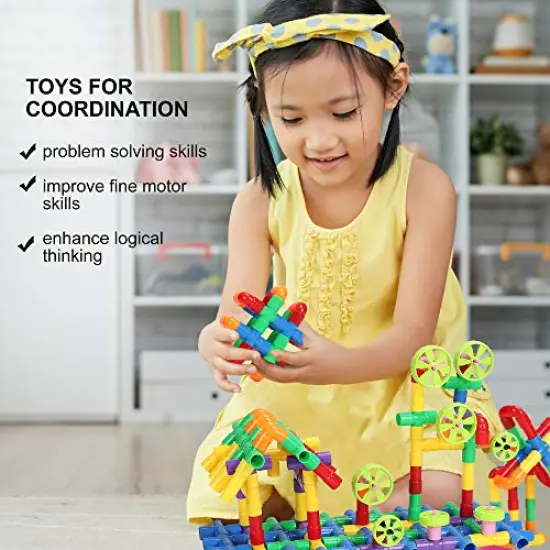STEM Building Blocks Toy for Kids, Educational Toddlers Preschool Brain Toy Kit, Constructions Toys for 3 4 5 6 7 8 Years Age Boys and Girls &ndash; Creativity Kids Materials Toys {6}