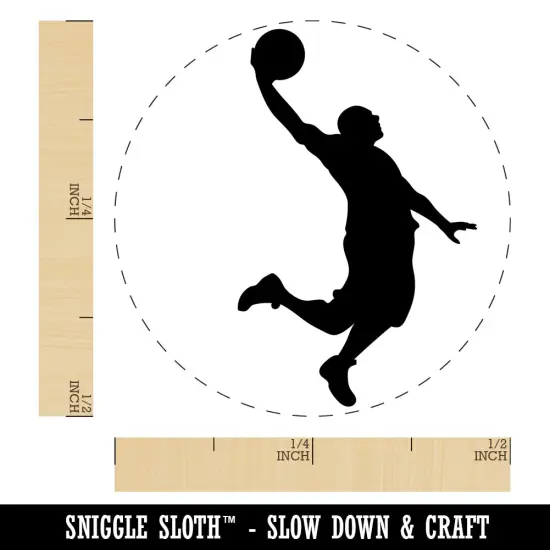 Basketball Player Slam Dunk Sports Self-Inking Rubber Stamp Ink Stamper for Stamping Crafting Planners Orange {1}