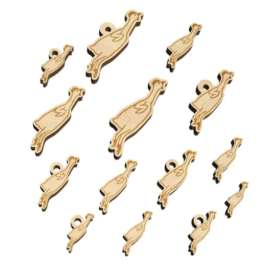 Silly Rubber Chicken Mini Wood Shape Charms Jewelry DIY Craft {7}