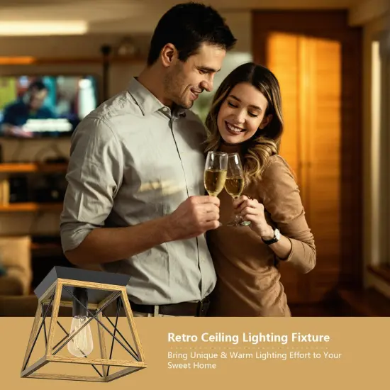 Farmhouse Vintage Ceiling Lights with E26 Blub Socket for Hallway Dining Room {2}