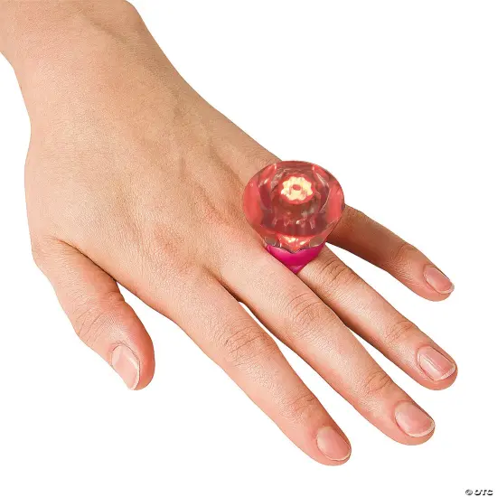 Kids' Light-Up Diamond-Shaped Rings - 12 Pc. {3}