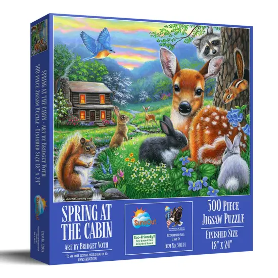 Sunsout Spring at the Cabin 500 pc Jigsaw Puzzle 52034 {3}