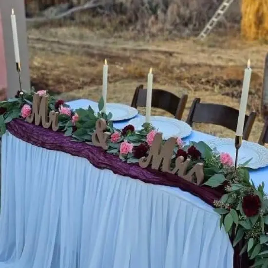 Rustic Mr & Mrs Sign Wooden Letters Wedding Table Decor Wedding Gift {4}