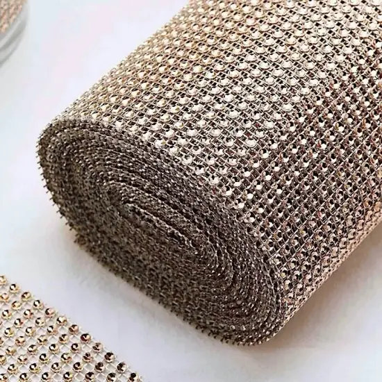 4.5" x 10 yards Antique Gold DIAMOND ROLL DIY Crafts {2}