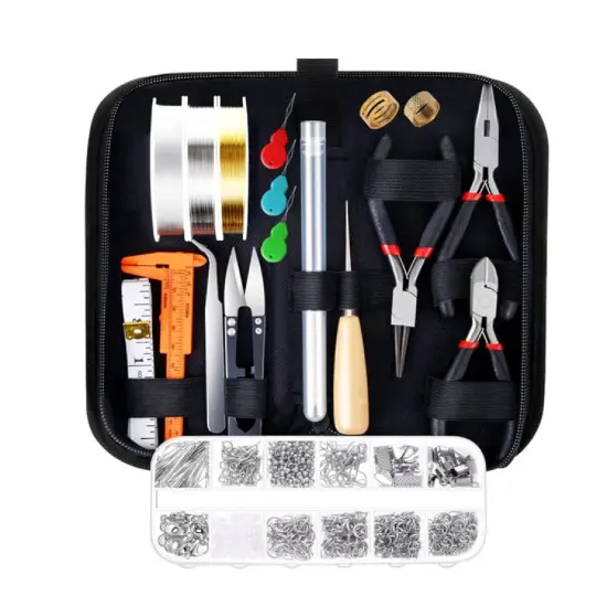 Jewelry Making Kit Pliers Tweezers Needle Jump Rings Jewelry Finding Sets Crafting Tool {1}