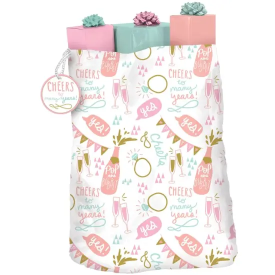 Champagne Wedding Gift Sack, 1ct {1}