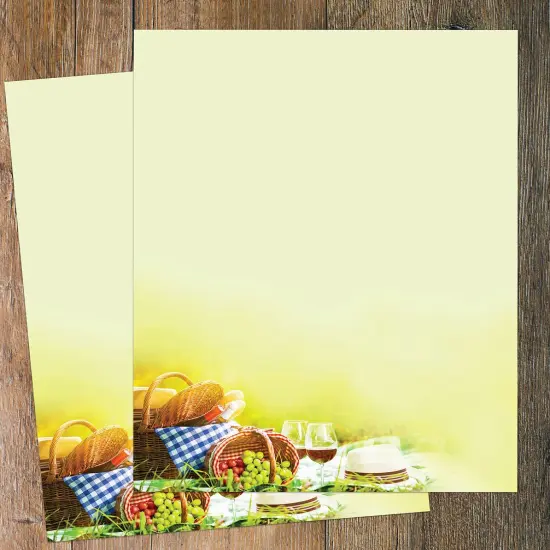 Great Papers! Picnic Basket Stationery Letterhead, Invitations and Announcements, Printer Friendly, 8.5"x11", 80 Pack {3}