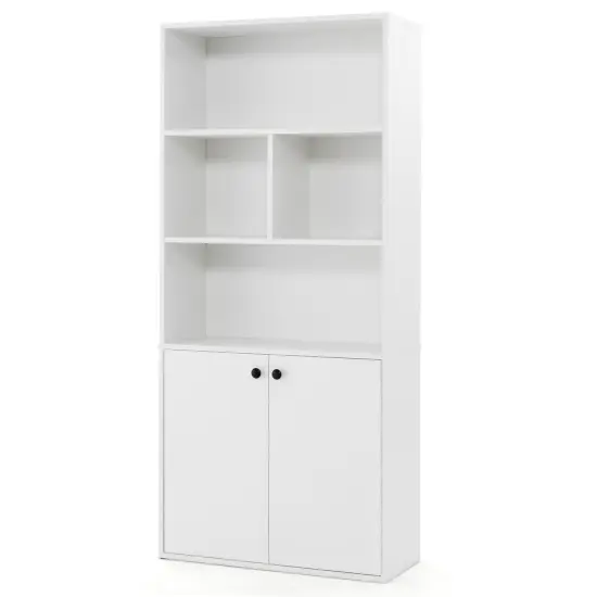 5-tier Freestanding Bookcase With Open Cubes And Adjustable Shelf-white {4}