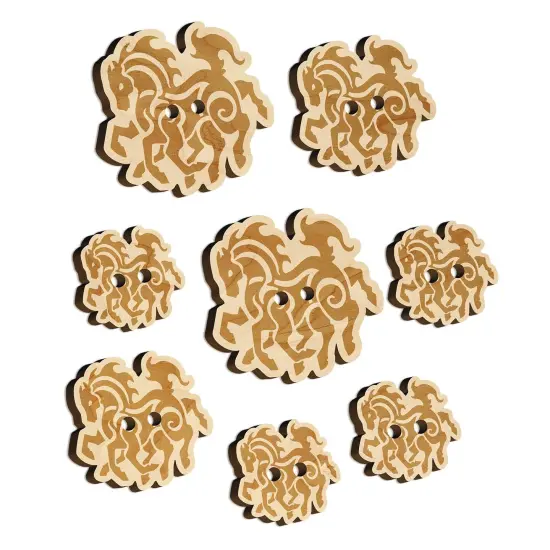 Sleipnir Norse Mythology Eight Legged Horse Wood Buttons for Sewing Knitting Crochet DIY Craft {7}