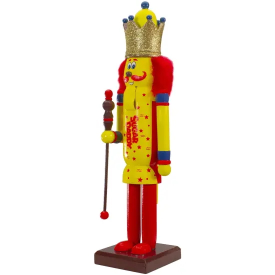 Northlight 14" Tootsie Roll Sugar Daddy Wooden Christmas Nutcracker Figure Yellow {4}