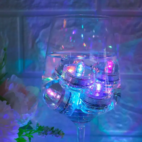 Waterproof LED Submersible Tea Lights for Wedding and Party Decoration Colorful {3}