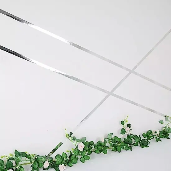 SILVER 3/4" x 100 yards Metallic Polyester Arts and Crafts TAPE ROLL {3}