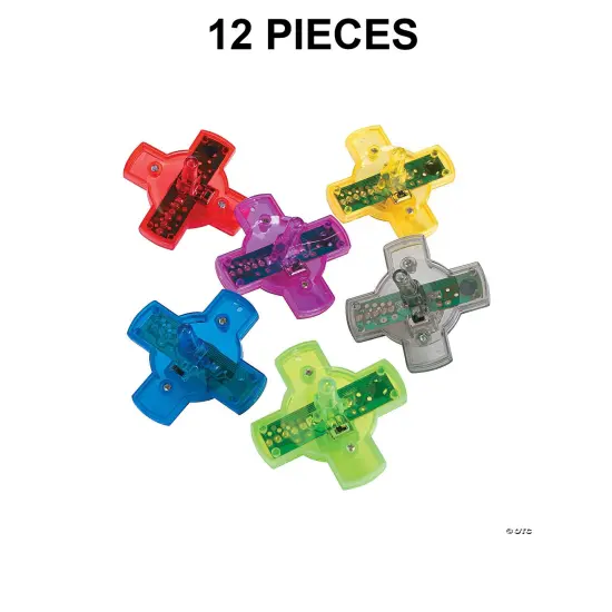 Light-Up Spin Tops - 12 Pc. {1}