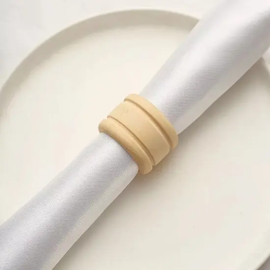 Natural Wooden Napkin Rings {2}