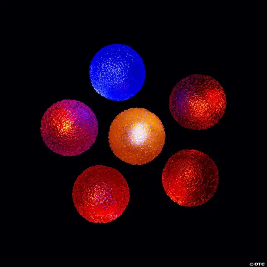 Mini Light-Up Textured Bouncy Balls - 12 Pc. {2}