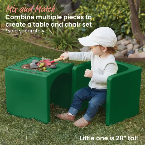 Tri-Me 3-In-1 Cube Chair, Kids Furniture Green {5}