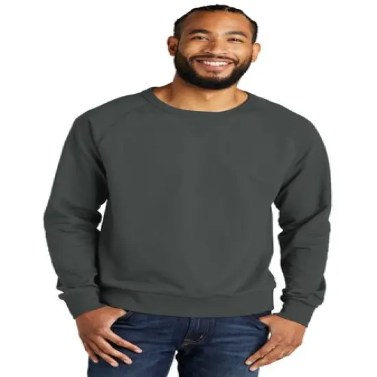 Allmade&reg; Unisex Organic French Terry Crewneck Sweatshirt Granite grey heathe {2}