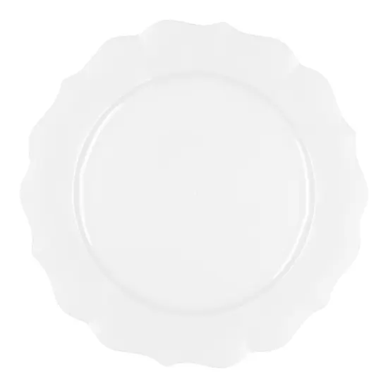 Pearl White Round Lotus Plastic Appetizer/Salad Plates - 7.5" (120 Plates) {2}