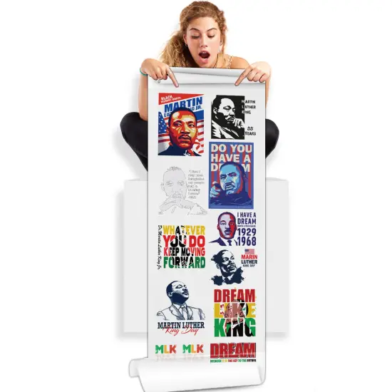 Martin Luther King Tribute: Black History on 22x60 Direct-to-Film Gang Sheets {1}
