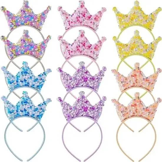 12 Sequin Crown Headband {1}