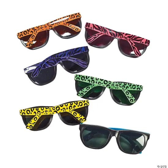 Animal Print Neon Sunglasses 12 Pieces {2}