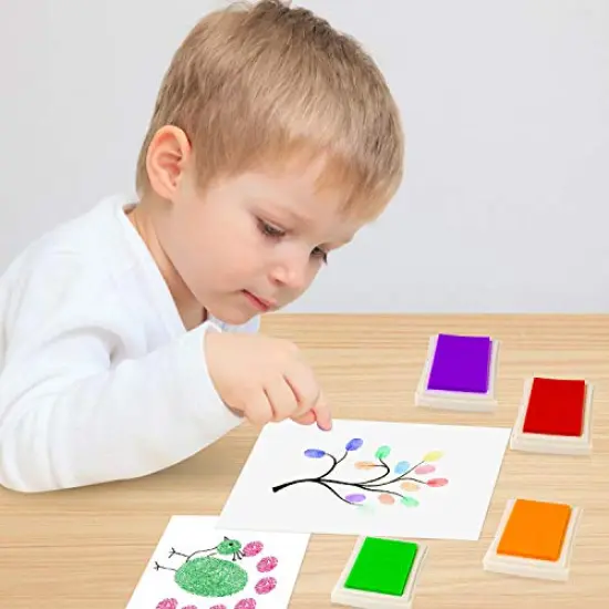 Ink Pad, 15 Colors Finger Washable Stamp Pads for Kids {2}
