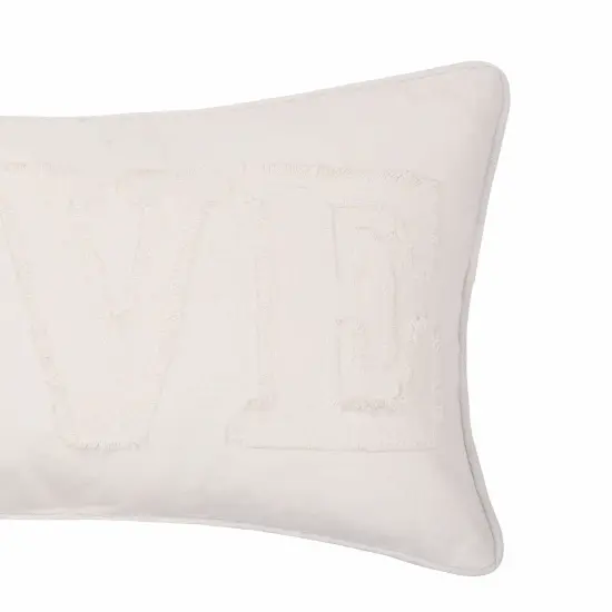 Valentine's Day White "Love" Applique Accent Pillow, 12" x 20" {4}