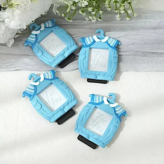 BLUE WHITE 4 Mini 4" PICTURE FRAMES Newborn Clothes {2}