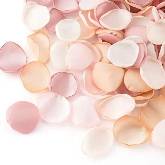 300PCS Silk Rose Petals Nude Pink Wedding Supplies Flower Girl Basket Table Aisle Runner Party Dinner Bridal Shower Decoration {1}