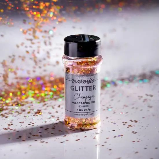 Makerflo Holographic Chunky Glitter Variety Set Iridescent Glitter for Resin Arts and Crafts, DIY Tumblers, Body Nail, Glitter for Any Crafts and Personalization - Set of 24 / 2 oz Each {4}