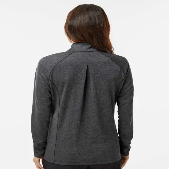 Adidas&reg; Women's Space Dyed Quarter-Zip Pullover Black melange {6}
