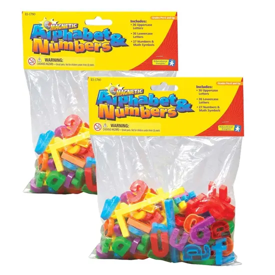 Magnetic Letters & Numbers, 99 Pieces Per Pack, 2 Packs {1}
