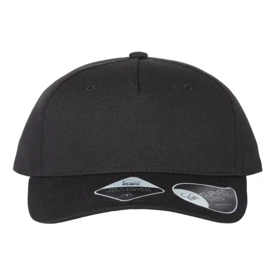Atlantis Headwear&reg; Sustainable Five-Panel Cap Black {1}