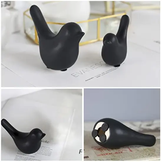 Small Animal Statues Home Decor Modern Style Black Decorative Ornaments for Living Room, Bedroom, Office Desktop, Cabinets&hellip; {1}