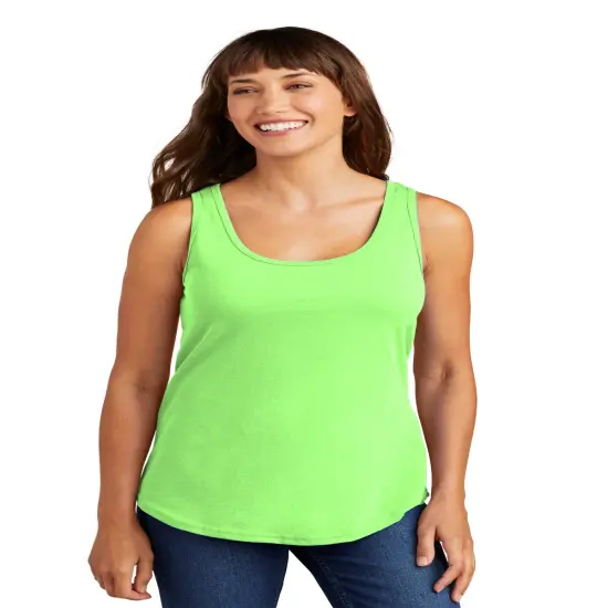 Port & Company&reg; Ladies Fit Scoop Neck Core Cotton Tank Top - LPC54TT Neon green {1}
