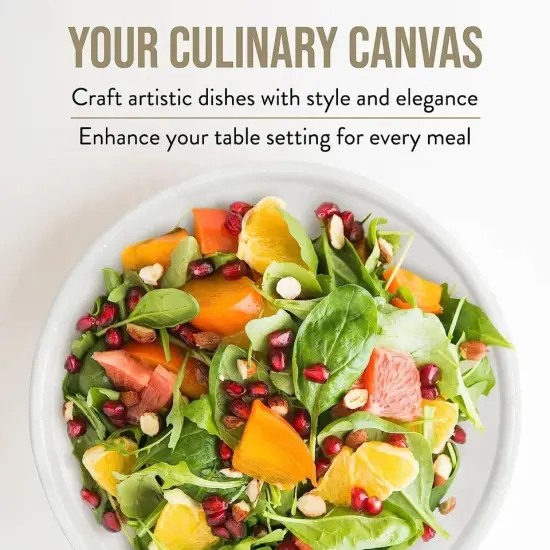 American Atelier White Melamine Salad Plates, 9-Inch Set of 4 {3}