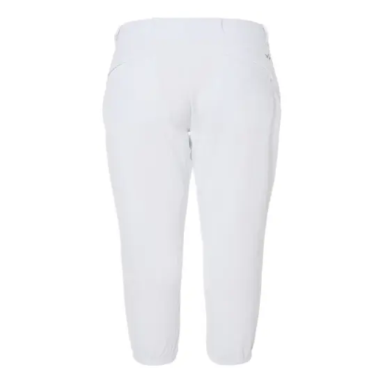 Alleson Athletic&reg; Women's Belt Loop Fast-Pitch Pants White {3}