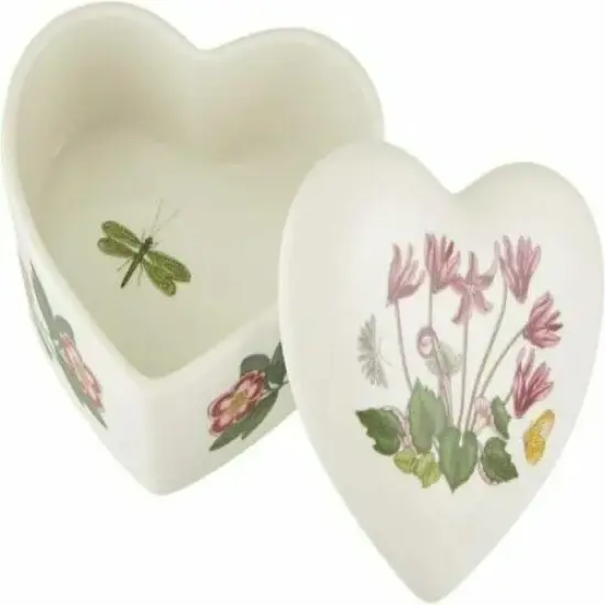 Portmeirion Botanic Garden Set of 3 Mini Covered Porcelain Boxes, Flowers Motif {4}