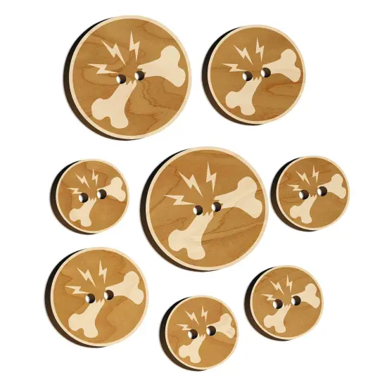 Broken Bone Injury Wood Buttons for Sewing Knitting Crochet DIY Craft {7}
