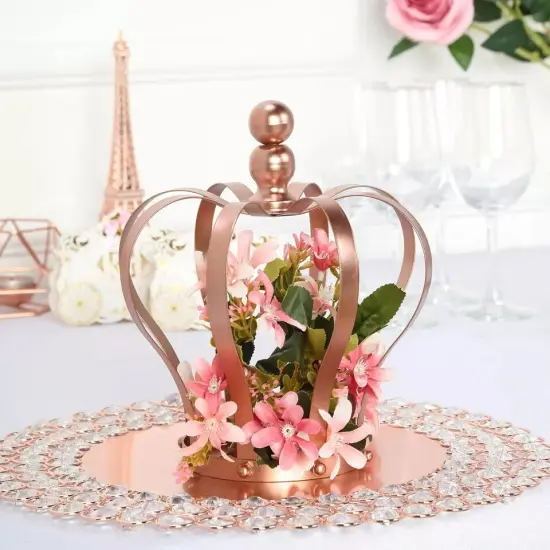 ROSE GOLD 9" tall Metal Crown Cake Topper Cupcake Events Centerpiece {2}