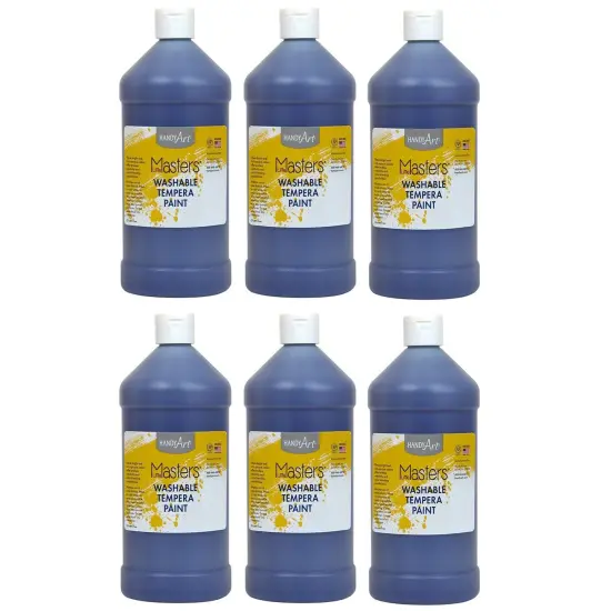 Little Masters&reg; Washable Tempera Paint, Violet, 32 oz., Pack of 6 {1}