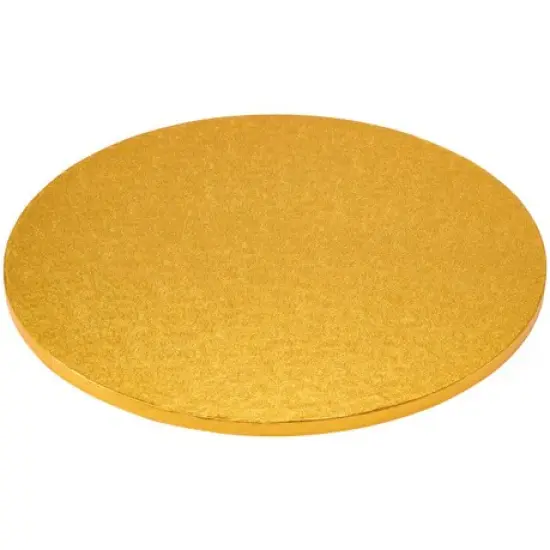 14" Round Gold Foil Cake Board Drum {2}