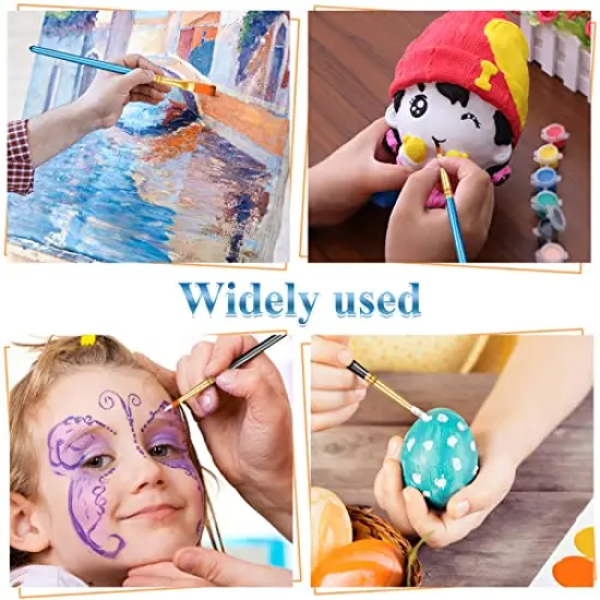 20 Pcs Paint Brush Set for Acrylic Painting, Watercolor, Miniature Detailing, and Rock Painting {4}