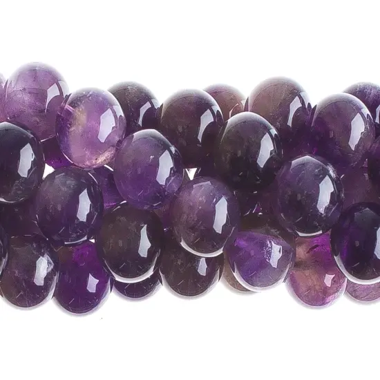 Earth's Jewel Semi-Precious 8mm Dark Amethyst Natural Round Strung Bead {1}
